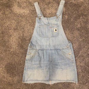 Carhartt WIP Charlotte Dungaree Dress With Raw Hem